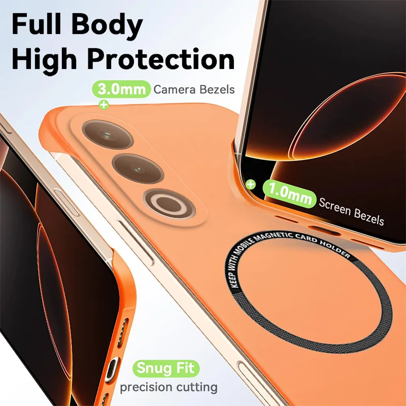 المغناطيسي سليم ل OnePlus Ace 3 فولت Ace3V PJF110 فرملس الحالات الهاتف ماتي المضادة للخدش الصلب غطاء الكمبيوتر بلا حدود للصدمات درع