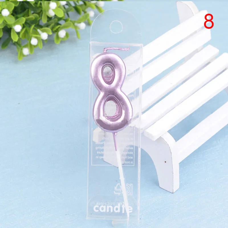 1 2 3 4 5 6 7 8 9 0 Number Birthday Candles Gold Purple Kids Birthday Candles For Cake Party Supplies Decoration Cake Candles