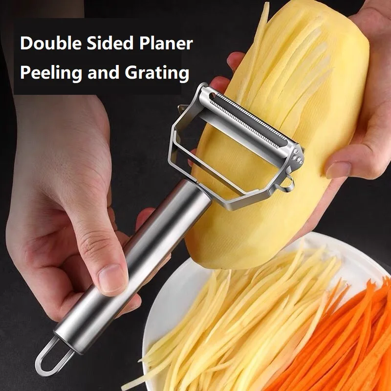 1PC Stainless Steel Peeling Grater Knife Multifunction Vegetable Fruit Peeler Potato Cucumber Apple Slicer Shredder Kitchen Tool