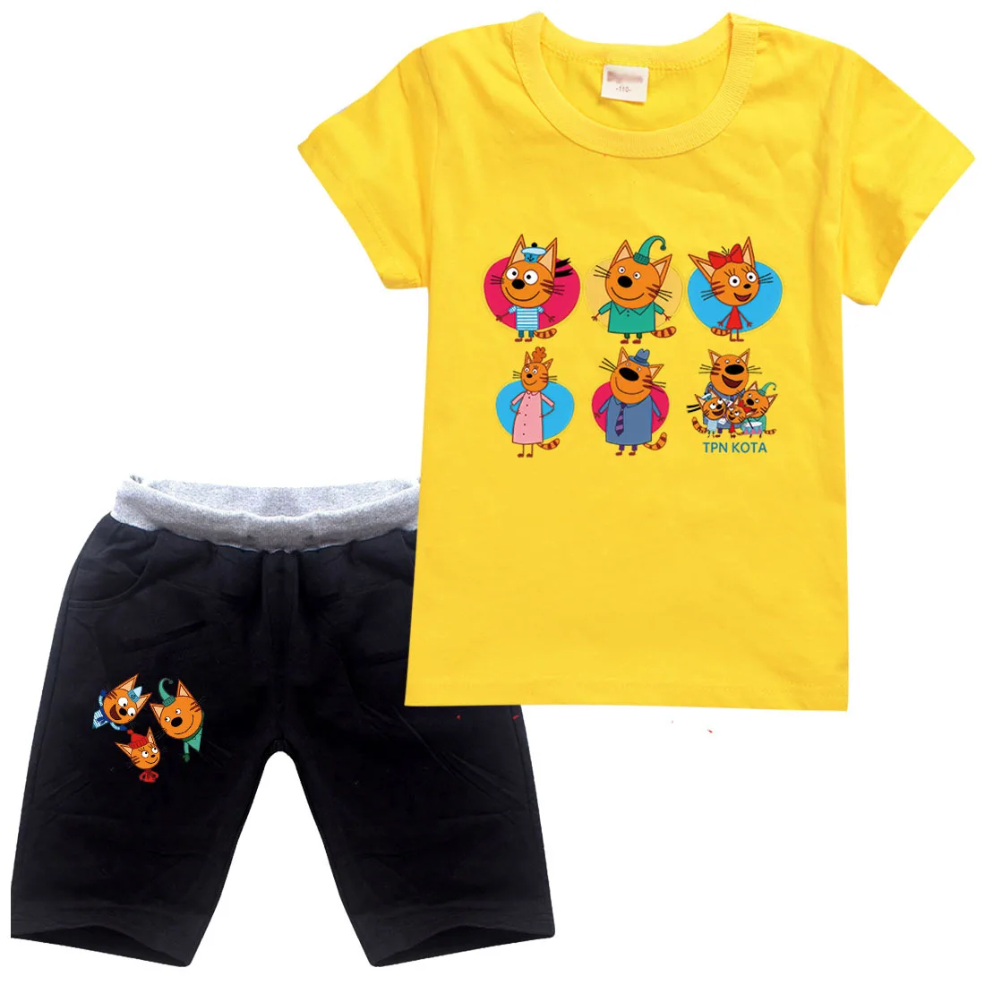 

New Three Little Kittens Costume Kids Russian TpnkoTa Cartoon Kid-e-Cats Clothes Set Boys Outfits Girls Sportsuit Chilren's Sets