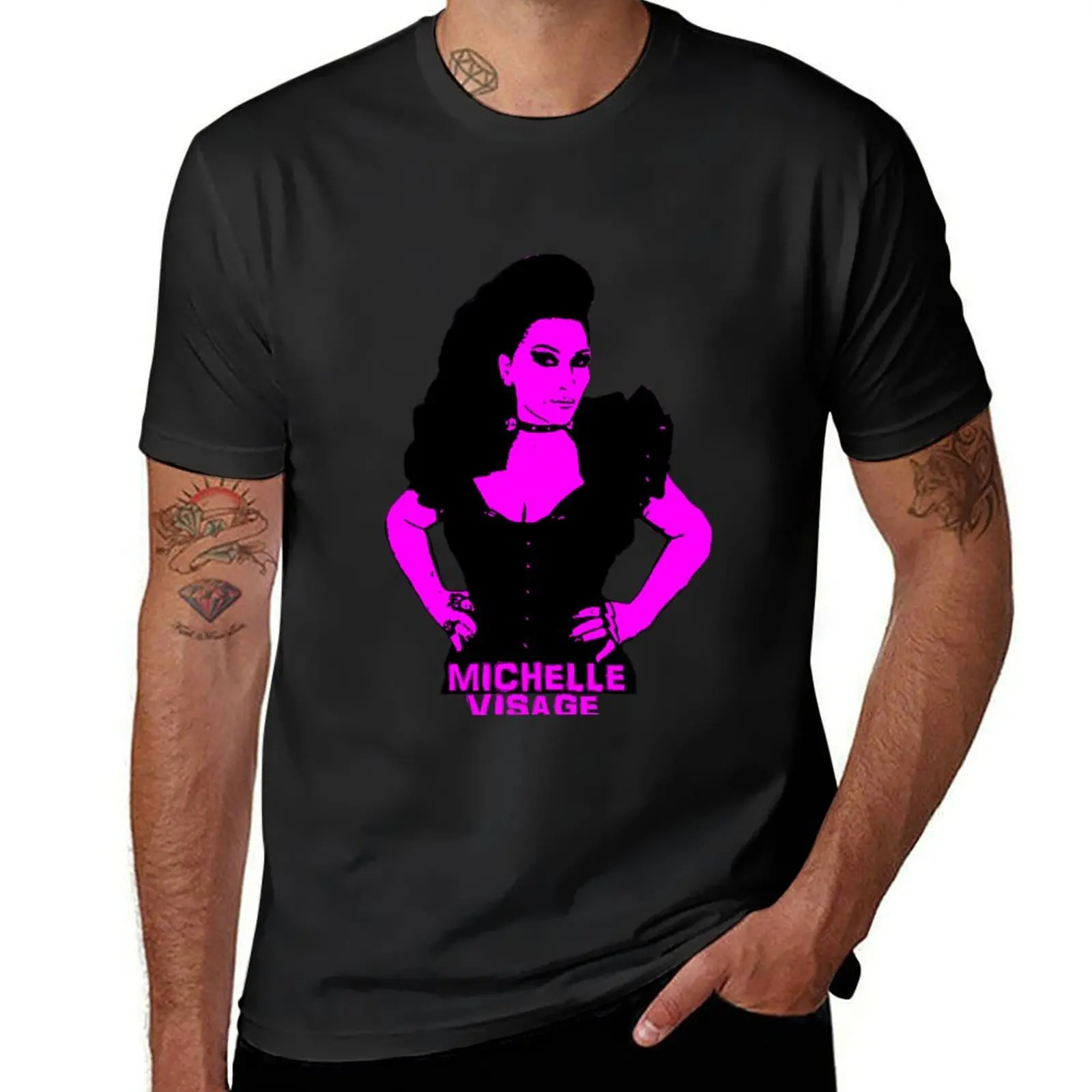 Michelle Visage T-Shirt Short sleeve tee korean fashion summer clothes fruit of the loom mens t shirts