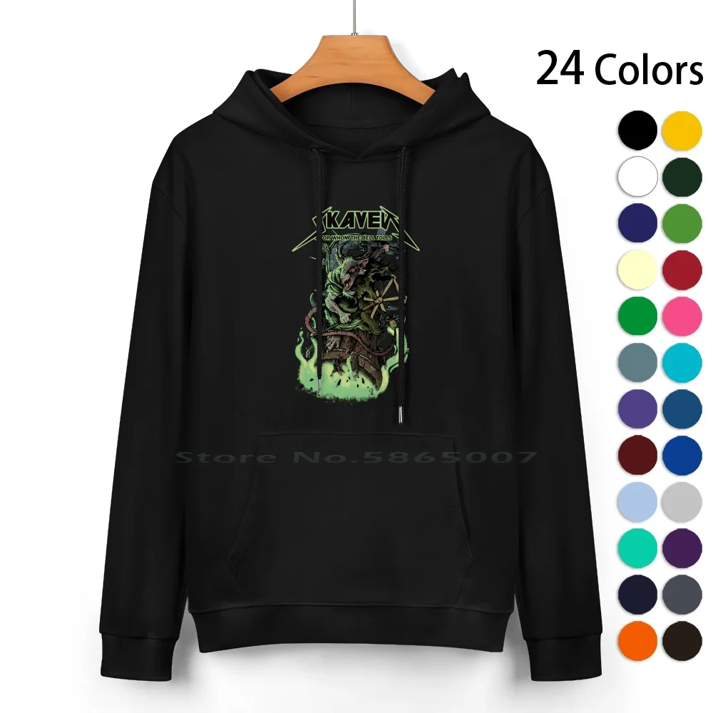 For Whom The Bell Tolls... Pure Cotton Hoodie Sweater 24 Colors Horned Baphomet Skaven Vermintide Ratmen Bloodbowl Sigmar