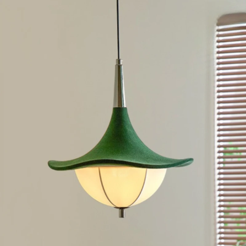 

Nordic Vintage Fabric LED E27 Pendant Light Atmoshere Indoor Bedroom Restaurant Study Cafe Kitchen Retro Decorative Hanging Lamp
