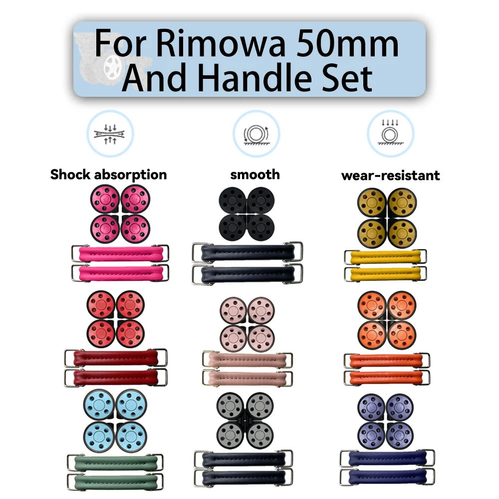 

Suitable For Rimowa 50mm Set Silent Wheel Universal Wheel Rimowa Luggage Luggage Repair Travel Accessories Wheels Smooth Effort