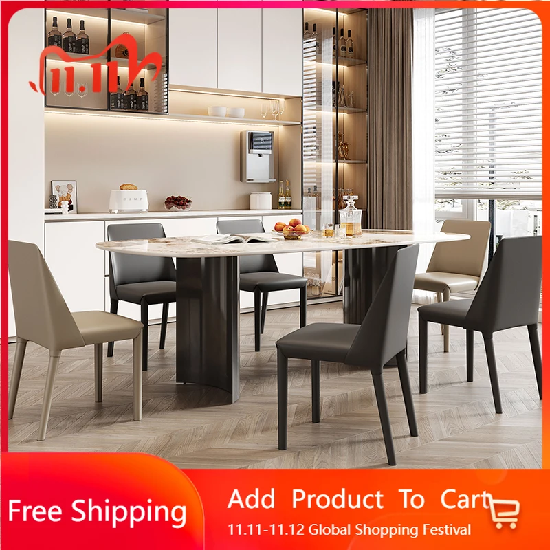 

Romantic French Dining Table Modern Light Luxury Minimalist Cream Style Table Restaurant Hallway Comfortable Muebles Furniture