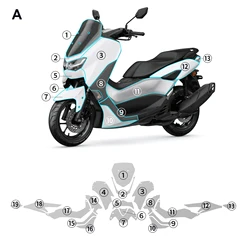 Motorcycle Fairing Protective Film for Yamaha NMAX 155 2021-2024 TPU Paint Protection PPF Anti-scratch Body Sticker Invisible
