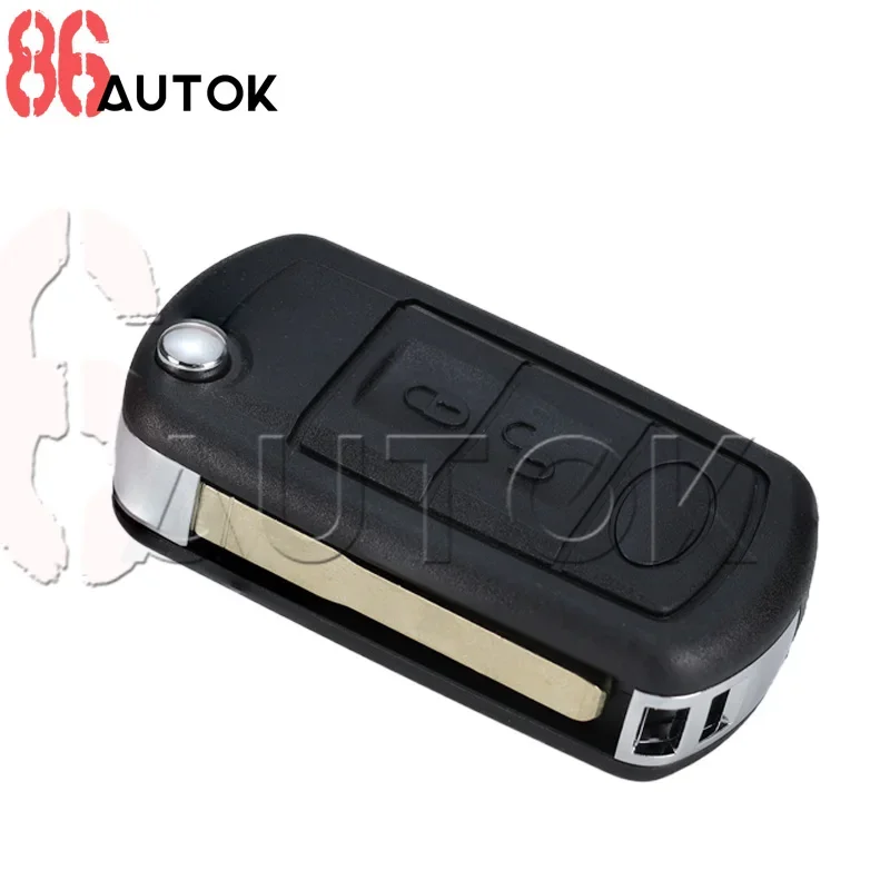 Car Key for Range Rover Land Rover Sport Vouge 2005-2010 Discovery 3 LR3 2 Buttons Flip Folding Remote Car Key Fob Shell Case