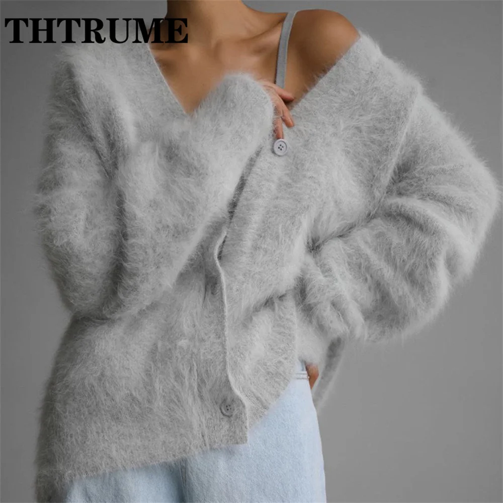 Elegant Single Breasted Sweaters Fashion Women Autumn Winter Long Sleeve Knit Jumpers Tops Casual Korean Office Lady Cardigans