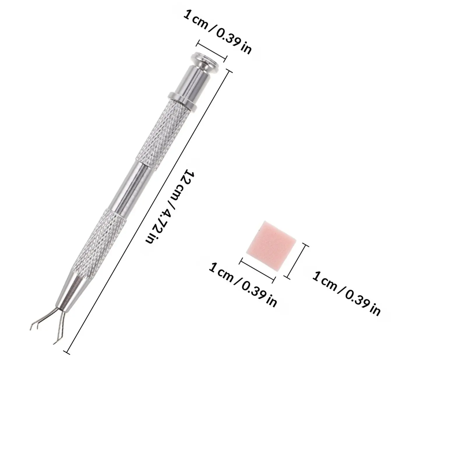 Nail Sponge Gradient Tool Set with Blush Small Squares Grabber Pen for Professional Nail Art Makeup Blending Easy DIY