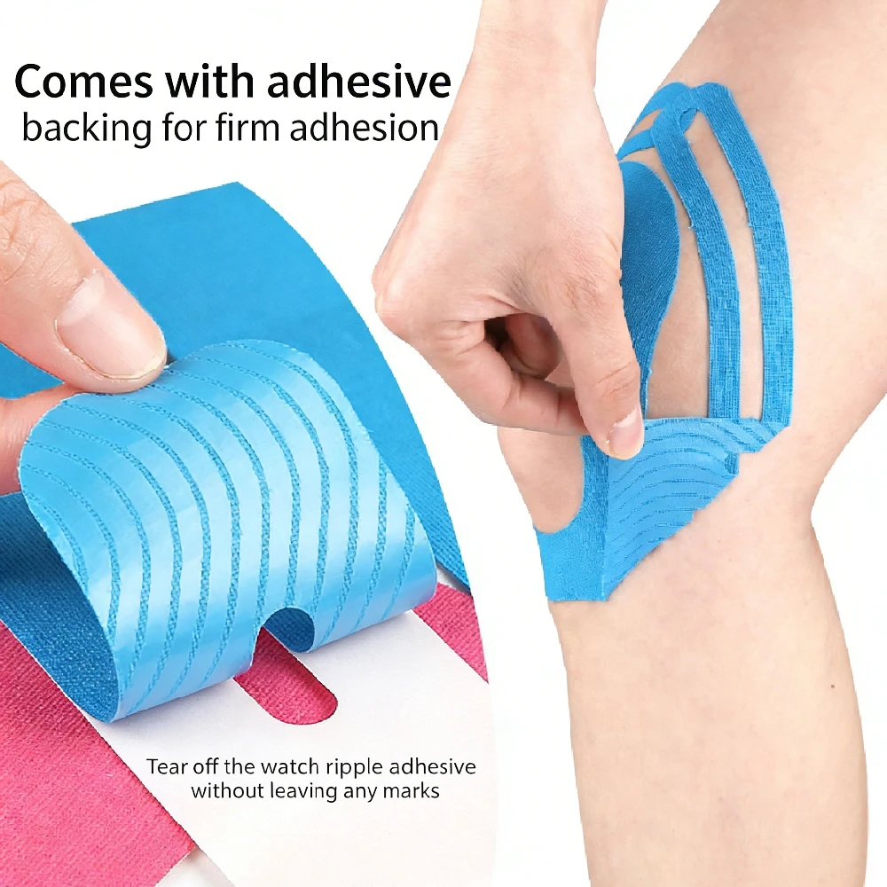 10pcs  Knee Support Muscle Tape Breathable Kinesiology Knee Sticker, Anti-Slip Joint Stabilization Knee Brace Tape for Running