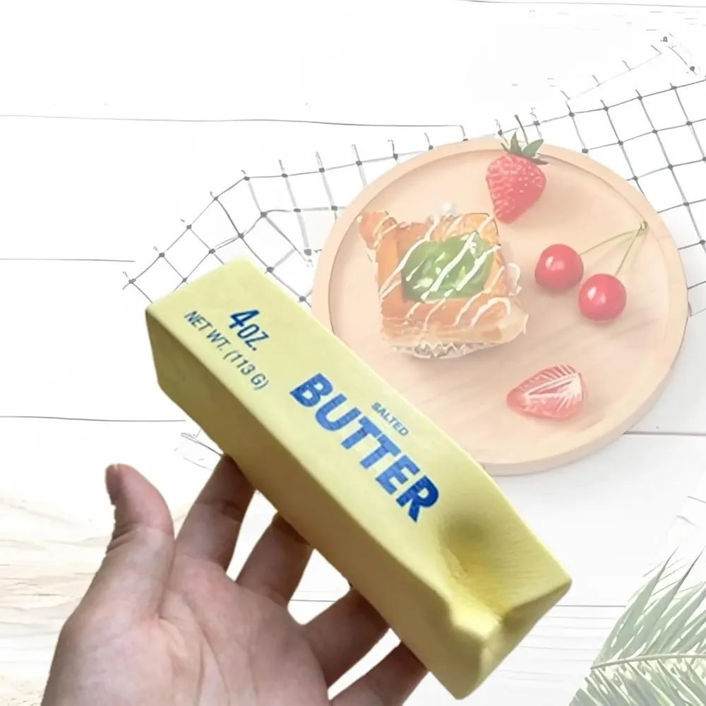 Barra de mantequilla de Material cómodo, alivio del estrés de crecimiento lento, juguete para apretar de silicona, juguete sensorial perfumado con mantequilla, regalo de cumpleaños