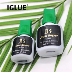 IBeauty Ultra Super Glue False Eyelash Extensions Supplies 2s Quick Dry 5ml/10ml Green Cap Korea Waterproof Adhesive Makeup