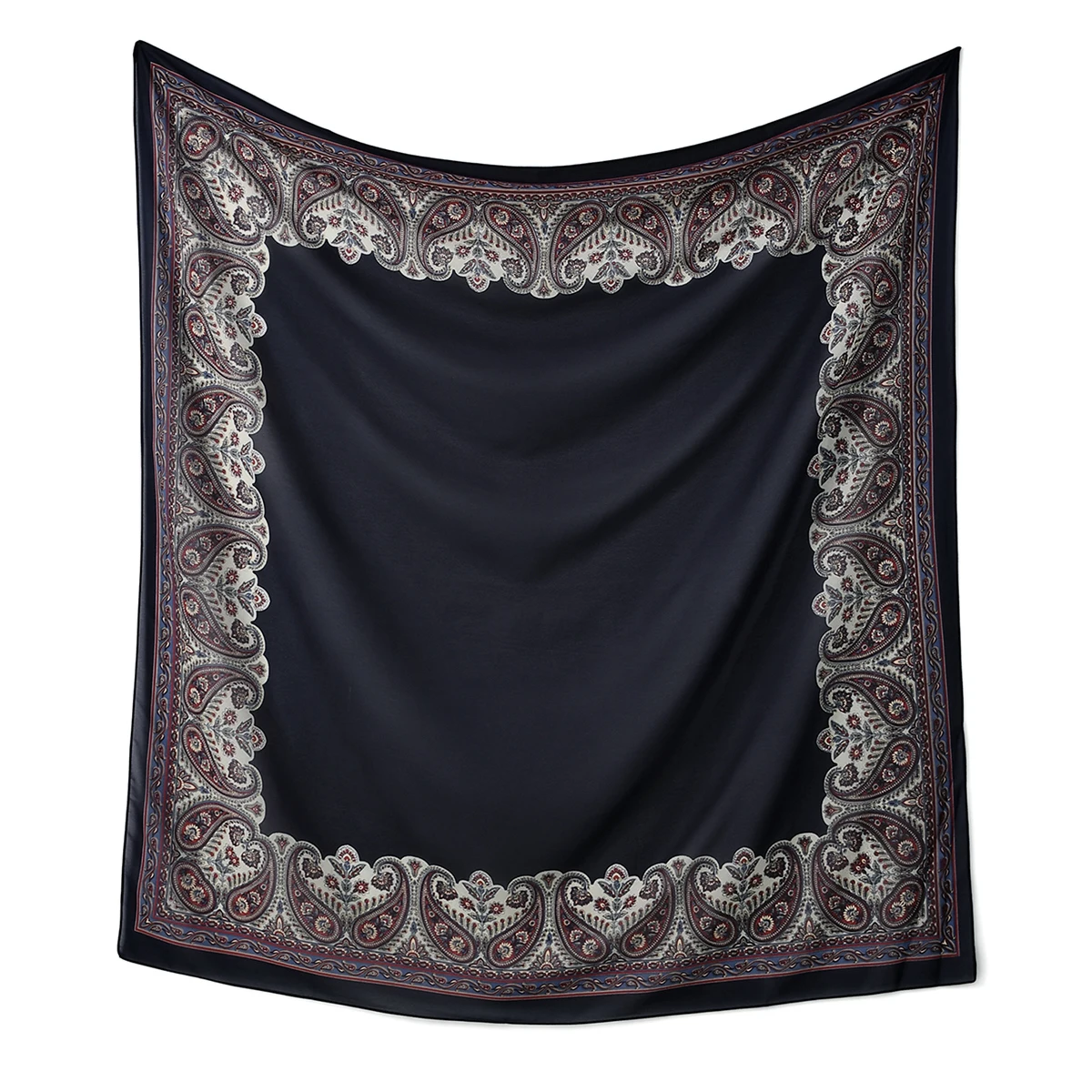 2025 New 110cm Cashew Print Square Hijab Scarf Muslim Women's Breathable Summer Head Cover Fashion Shawl Scarves