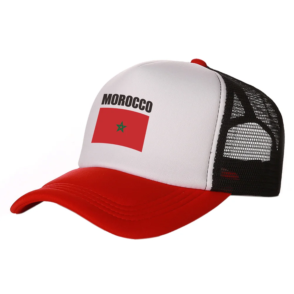 Maroko flaga czapka typu Trucker mężczyźni fajne Maro marokański maroko kapelusz czapka z daszkiem fajne lato Unisex Mesh netto czapki