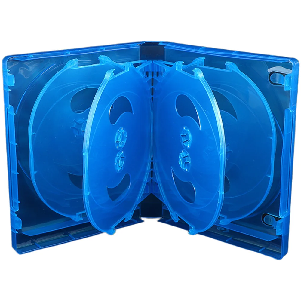 CD Storage Box for 10 Discs Plastic Case Compatible with For Blu-ray and Game Cases Keeps Media Organized and Safe