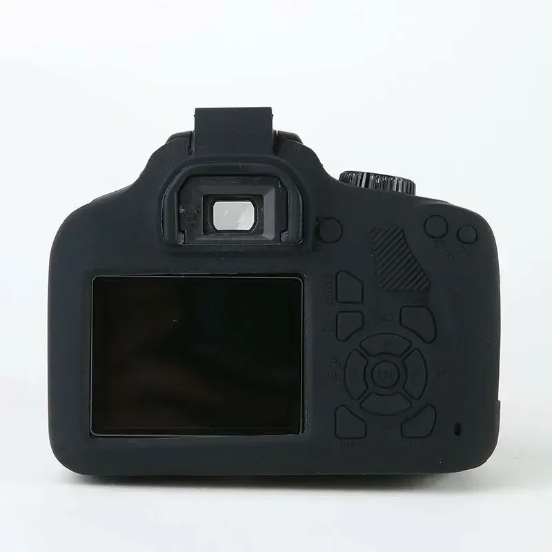 Weiche Silikonkautschuk-Körperabdeckung, für Canon EOS 4000D 3000D Digitale Schutzhülle Fototasche + kostenlose gehärtete Folie