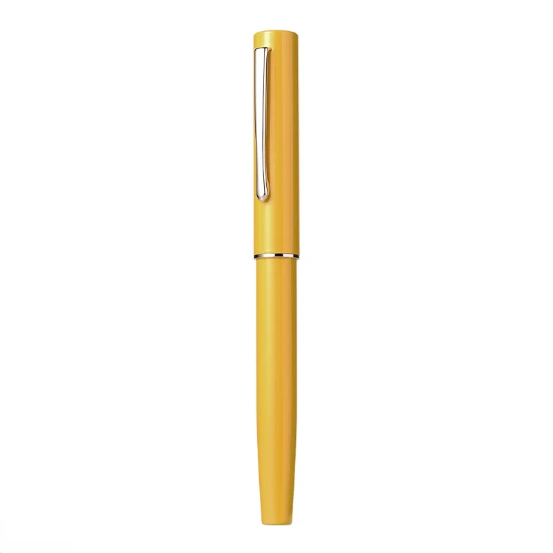 

Hot Hongdian Metal Fountain Pen Yellow Black Colors EF/F 0.38/0.5mm Nib Ink Pen School Supplies Stationery Office Gift Student
