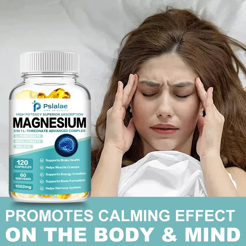 3-in-1 L-Magnesium Threonate Advanced Complex - for Brain Health, Better Sleep, and Stress Relief