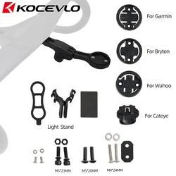 KOCEVLO Bicycle Handlebar Computer Holder Stem Support Stopwatch Light Mount S5 Bar Bike Bracket Adapter For Garmin Gopro Wahoo