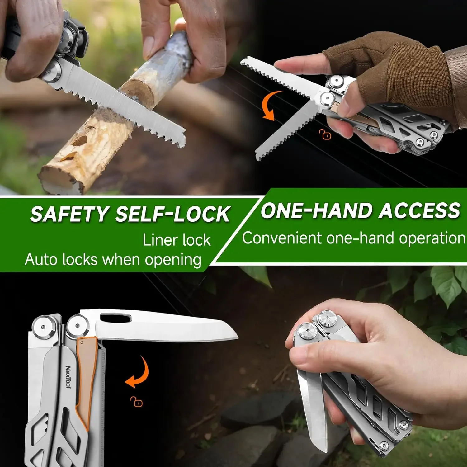 NexTool Flagship Max 14 In 1 Multi Tool Pliers Upgraded Knife 80Cr14Mov Folding Multitool Large Scissors Outdoor EDC Tool