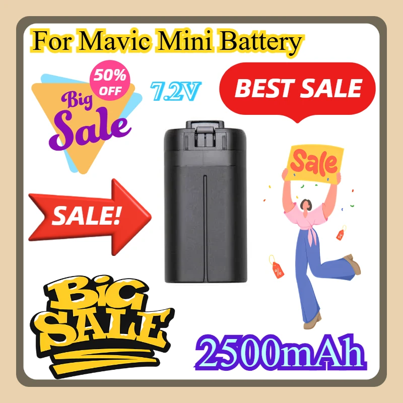 

For Mavic Mini Battery Compatible Mavic Mini series Intelligent Flight Accessories Capacity 2500mAh Flight Time 30 minutes