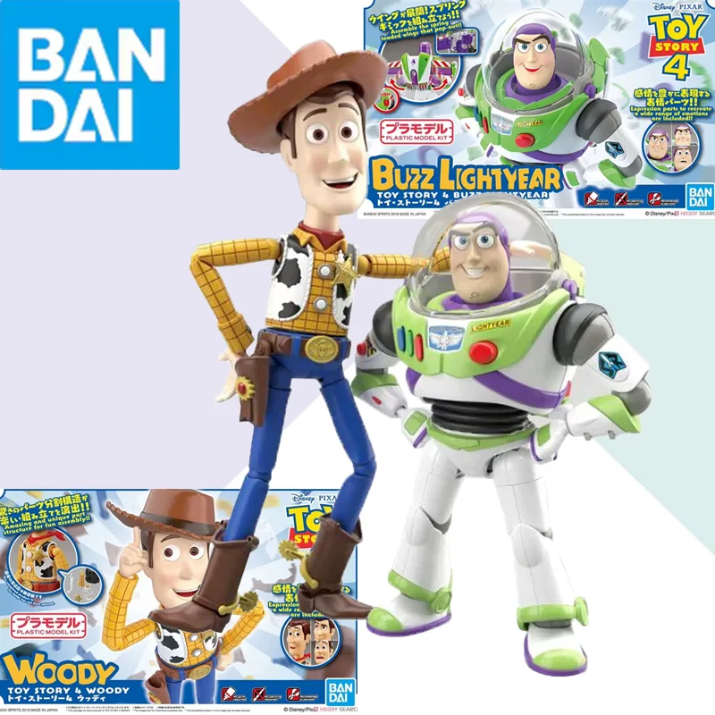 

BANDAI Genuine Model Toy Story 4 Buzz Lightyear Woody Action Anime Figures Assembly Model Kit Collectible Toy Gift for Kids