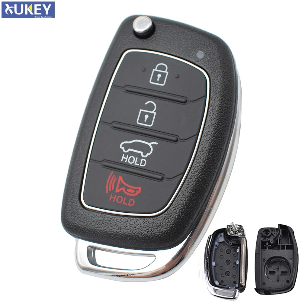 Car Remote Key Shell Case For Hyundai Santa fe Sonata Tucson i40 ix45 Replacement Case 4 Button with Uncut Blade 2013 - 2019