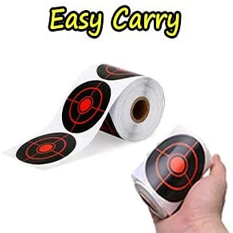 Impact Shooting Targe Splatter Stickers 250pcs Bullseye Adhesive Reactive for Shooting with Fluorescent