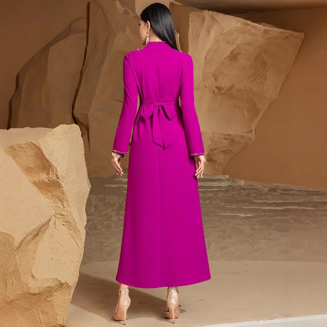 Ramadan Diamonds Abaya Dubai Luxury Muslim Long Prayer Clothes African Dresses for Women Robe Femme Musulmane Kaftan Vestidos