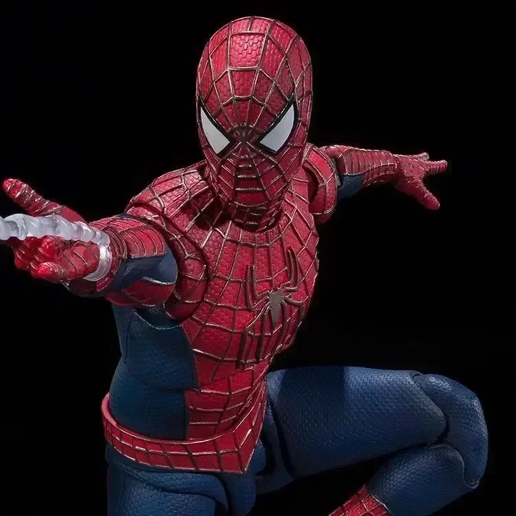 Shf Homem-Aranha Anime PVC Estátua Estatueta, 3 Figuras de Ação, Tobey Maguire, Modelo Coleção Brinquedos, Presentes de Boneca