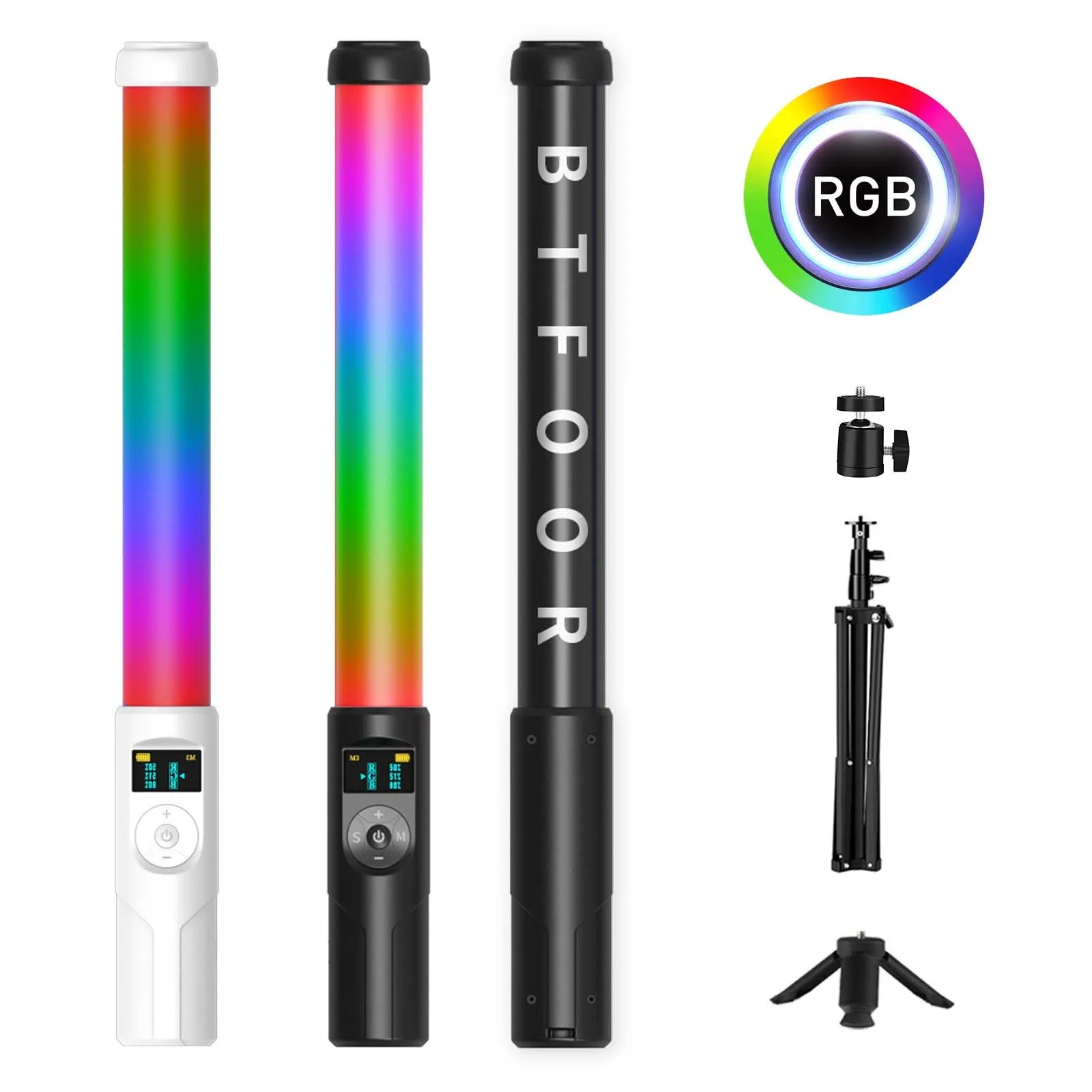 RGB Handheld LED Video Light Wand Stick Lighting Photography Lamp with Built-in Rechargable Battery 79\