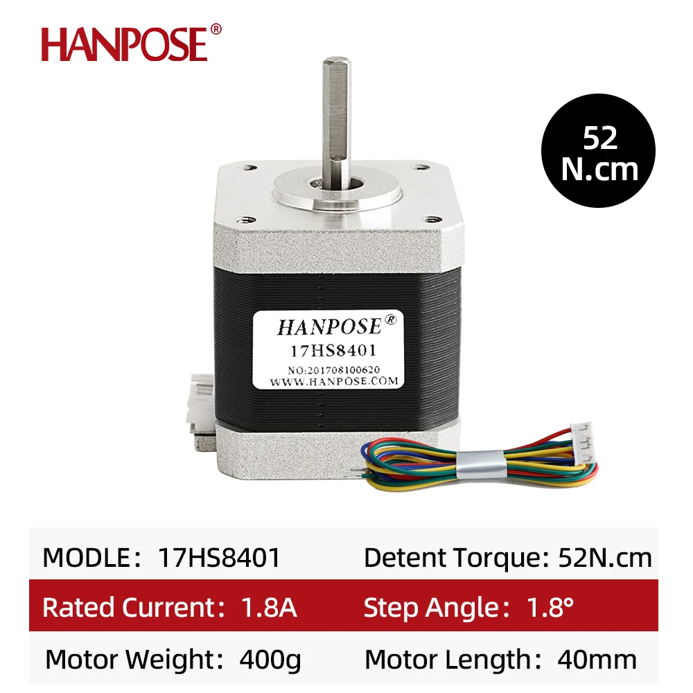 42 stepper Motor for CNC milling machine 4-lead 48mm 78Oz-in 42BYGH 1.8A 52N.CM 17HS8401 stepper motor Nema17