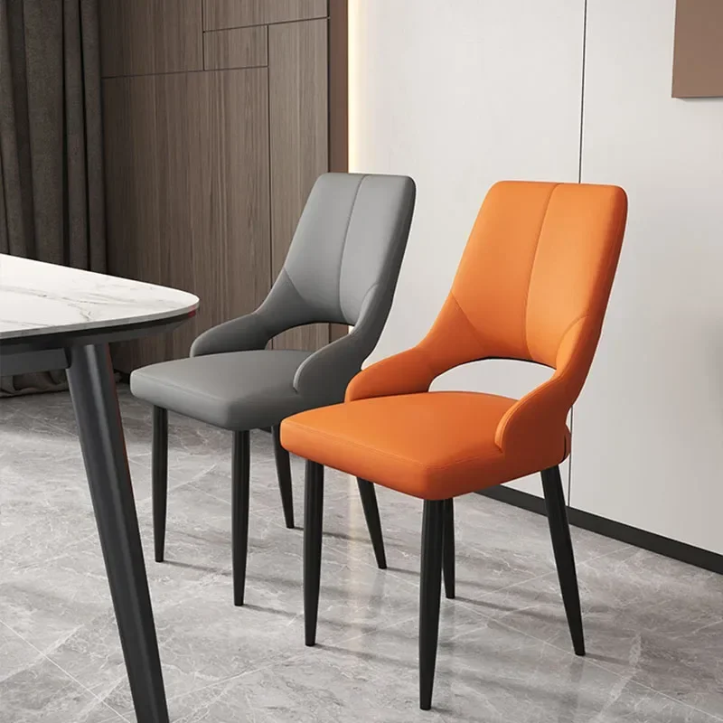 Sillas individuales nórdicas para sala de estar, sillón ergonómico portátil de cuero, muebles de lujo para jugadores, MQ50KT