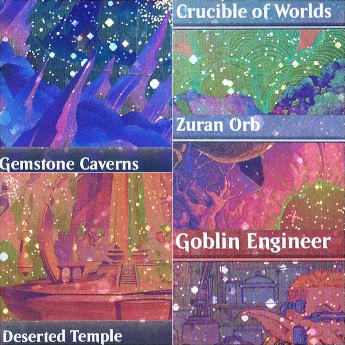 

GalaxyFoil Zuran Orb/Deserted Temple/Plaza of Heroes Magical Proxy cards Black Proxy Playing Board Game Deck Trading Cards