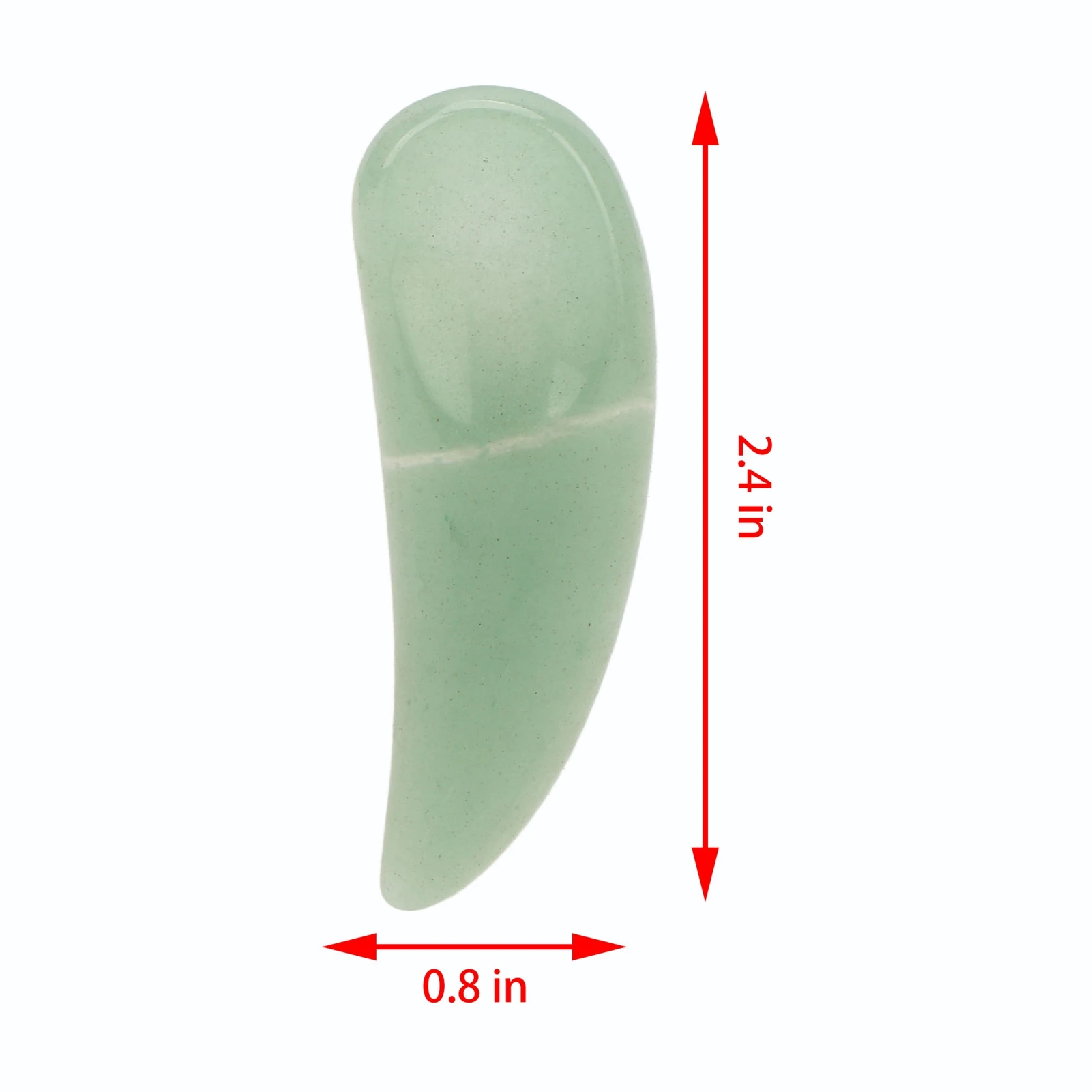 Curved Cosmetic Spatula Scoop Mini Gua Sha Jadestone Curved Makeup Eye Cream Cosmetic Spatula Mini Curved Cosmetic Spatula