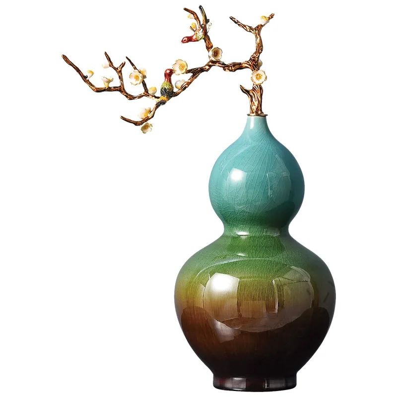 

New Chinese ceramic gourd ornaments, home living room decoration