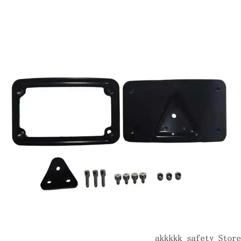 

XXFF Простая в установке изогнутая подставка для крепления номерного знака с 3 отверстиями для мотоцикла, обеспечивающая защиту