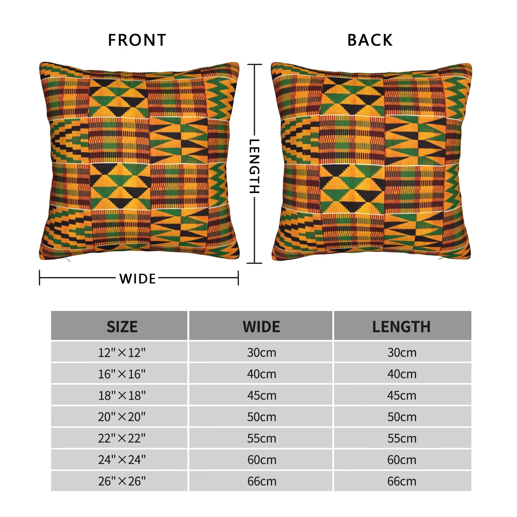African Pattern Authentic Kente Cloth Pillowcases  Vintage Pillow Case For Office Car Home Decor Comfy Pillow Cover