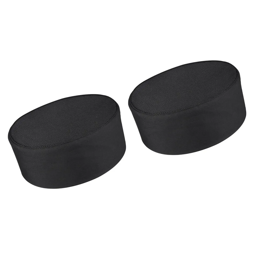 2Pcs Chef Caps Comfortable Cotton Adjustable Black Breathable Chef Headgear for Catering Cooking Kitchen Work Hat