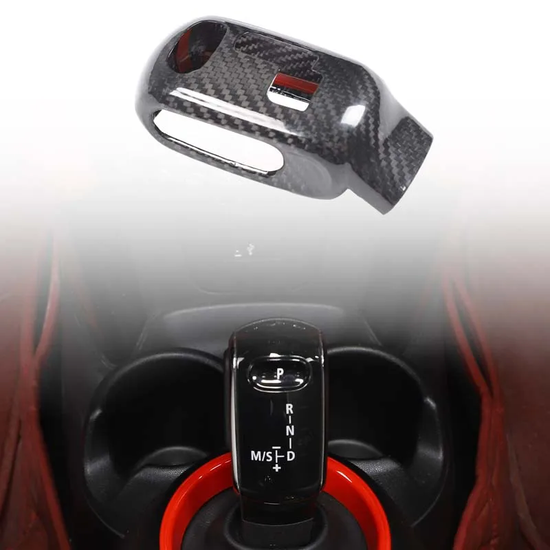 

1Pcs Real Carbon Fiber For BMW Mini F54 F55 F56 F57 F60 2020-2023 Car Car Gear Shift Knob Cover Sticker Protection Accessories