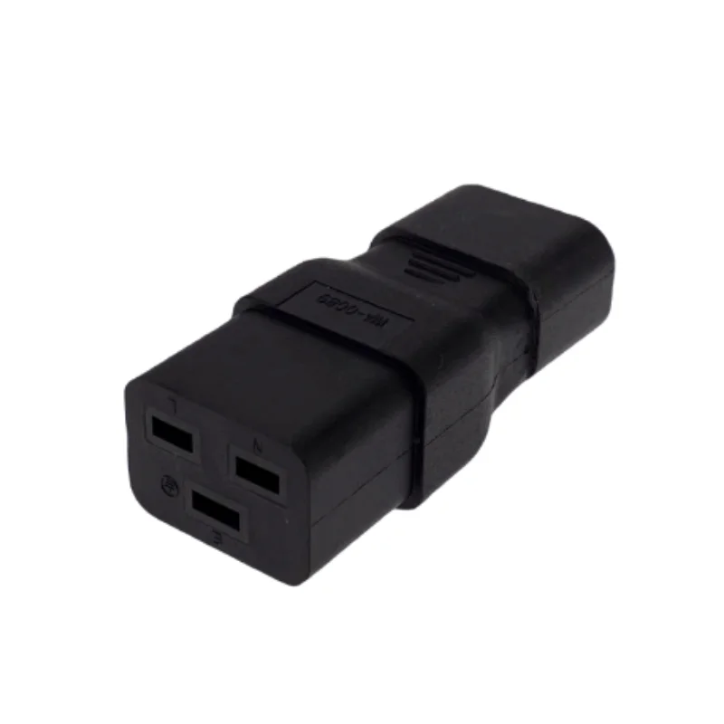 IEC 320 C19 to C14 AC Power Adapter Plug, Connect C20 To C13 Power Male To Female Converter 10A 250V Black