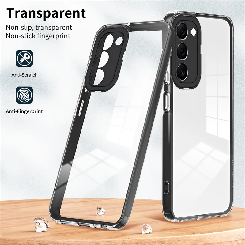 For Samsung Galaxy S23 Plus S916B Case Shockproof Hard PC Bumper Silicone TPU Clear Back Cover Soft Case for Samsung S23Plus 5G