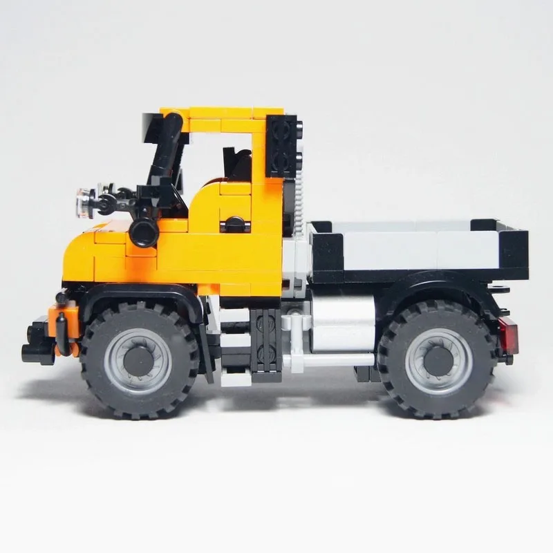 

MOC-176130 New Classic Mini Semi-Trailer Dump Truck Building Block Model 297 Parts MOC Boys Children's Birthday Toy Gift