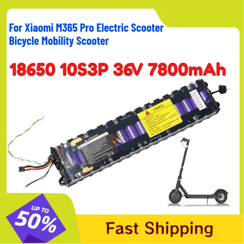 18650 10S3P 36V 7800mAh Lithium Battery for Xiaomi M365 Pro Electric Scooter Bicycle Mobility Scooter Rechargeable battery