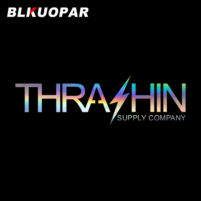 BLKUOPAR Thrashin Supply OG Logo Car Stickers Waterproof Holographic Occlusion Scratch Laser Decal Car Windshield Decoration