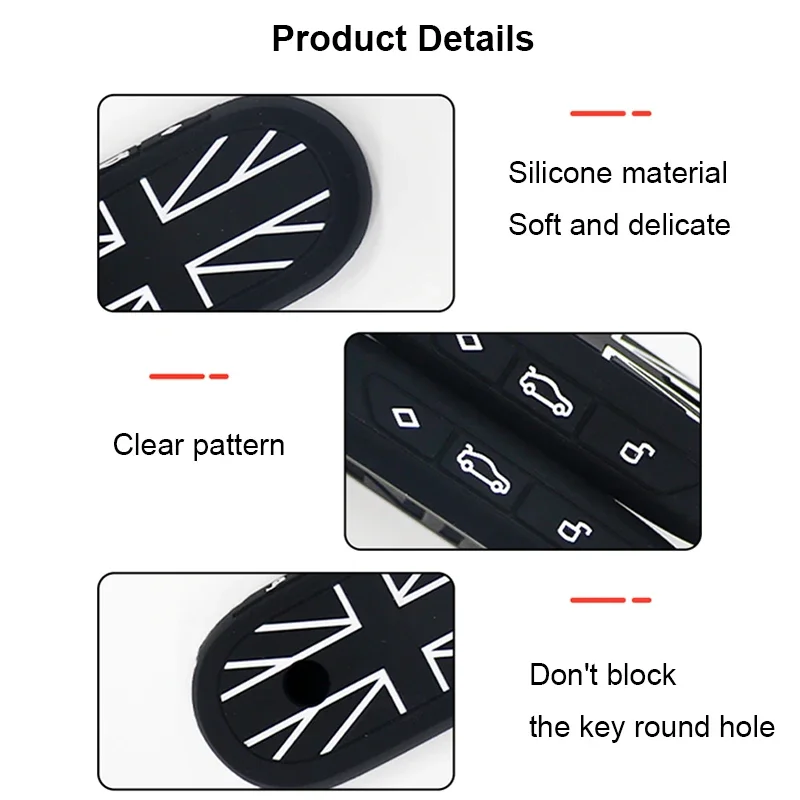 Car Key Case for Mini Cooper F65 F66 F67 J01 J05 Aceman U25 Countryman Decoration Silicone Car Key Case Fob Holder Cover Trim - view 5