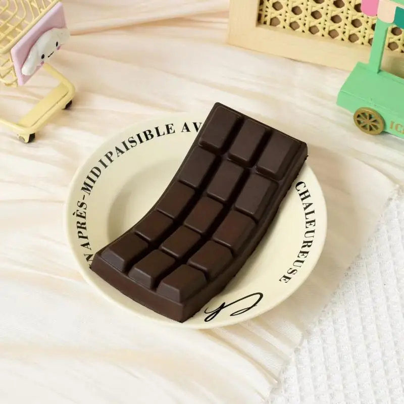 【New】Ultra Slow Rising PU Chocolate Bar Soft Squeeze Stress Relief Realistic Simulation Food Fidget For Anxiety Relief