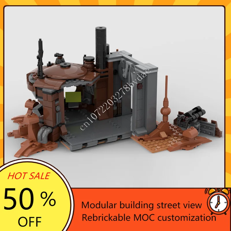 706PCS 001 BUNKER Guerra Spaziale Militare MOC SpaceShip Battaglia Puzzle Personalizzati Architettura Educazione FAI DA TE Modello di Montaggio Giocattolo Regalo