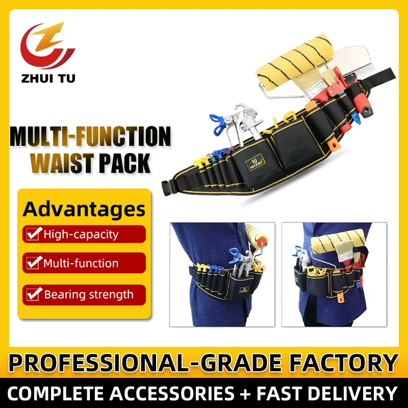 New Multi-function Waist Pack Repair Tool Storage Bag Oxford Cloth Hardware Tool Pocket Wrench Pliers Storage Bag