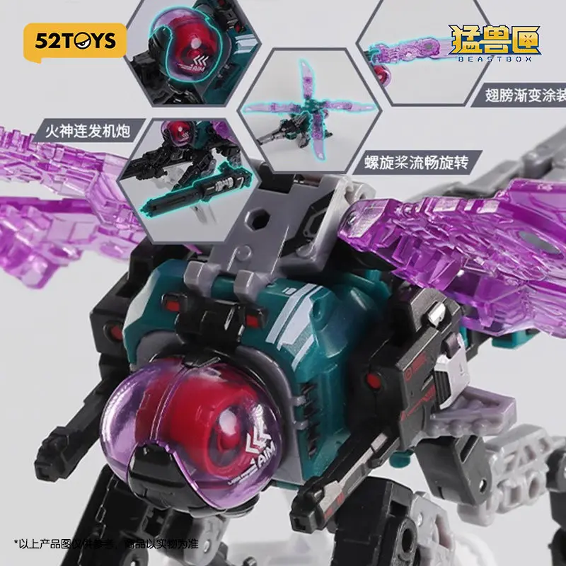 Figurine Transformable Drago série Beastbox, 52 jouets, avec ailes battantes, modèle d'action à collectionner, jouet pour anniversaire, cadeau de noël